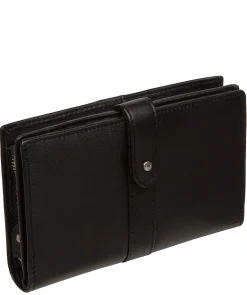Jade' Black Leather Purse