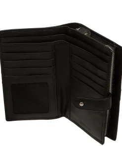 Jade' Black Leather Purse