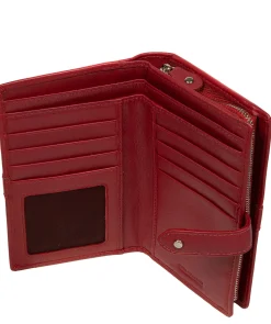Jade' Red Leather Purse