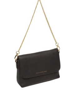 Jazmine' Black Nappa Leather Grab Clutch Bag