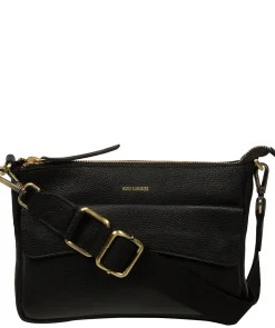 Jessamine' Black Leather Cross Body Bag