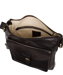 Josephine' Navy Leather Shoulder Bag