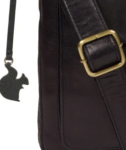 Josephine' Navy Leather Shoulder Bag