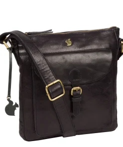Josephine' Navy Leather Shoulder Bag