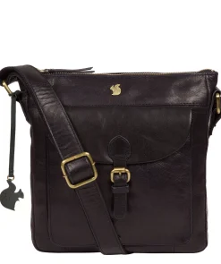 Josephine' Navy Leather Shoulder Bag