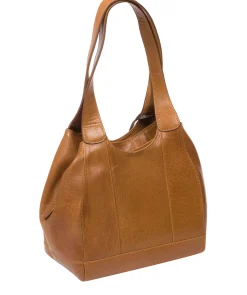 Juliet' Dark Tan Leather Handbag