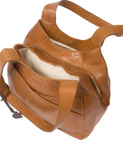 Juliet' Dark Tan Leather Handbag