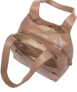 Juliet' Natural Taupe Leather Handbag