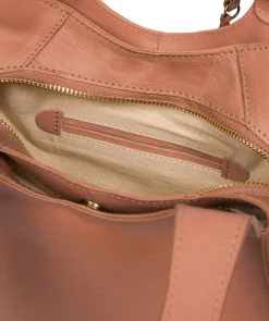 Juliet' Subtle Pink Leather Handbag