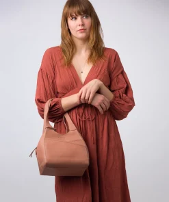 Juliet' Subtle Pink Leather Handbag