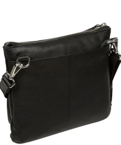 Kaia' Black Leather Cross Body Bag