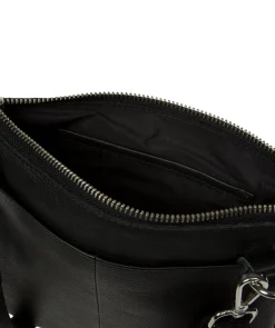 Kaia' Black Leather Cross Body Bag