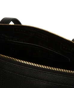 Katya' Black Leather Tote Bag
