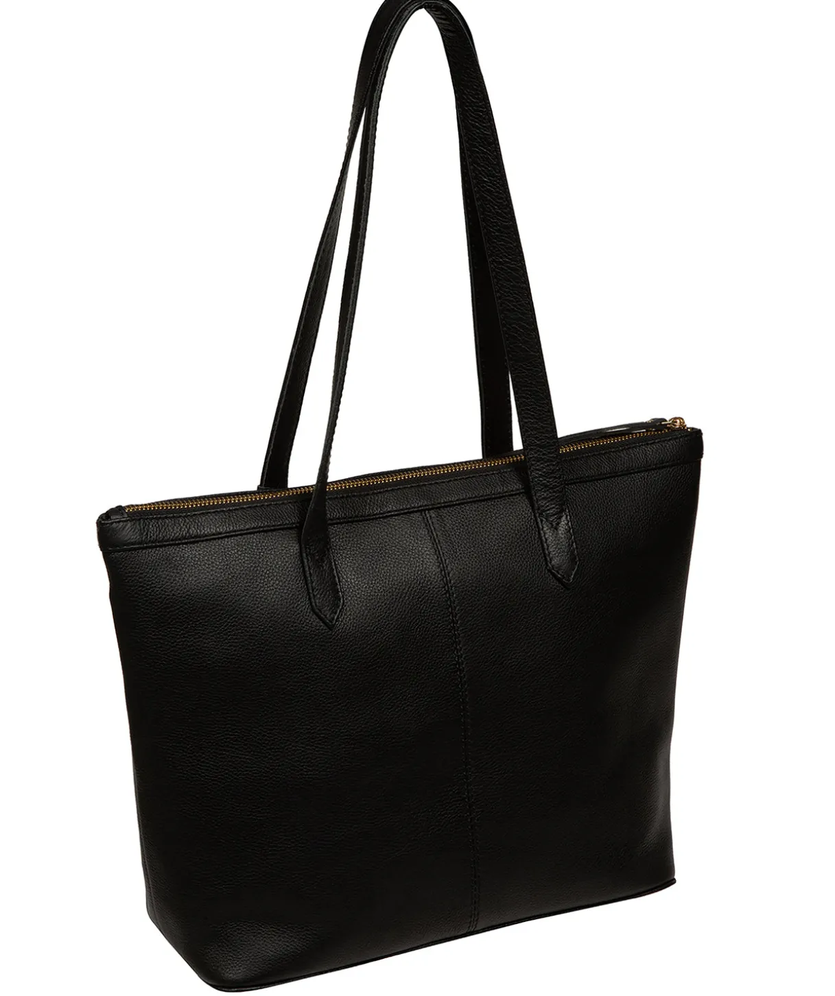 Katya' Black Leather Tote Bag