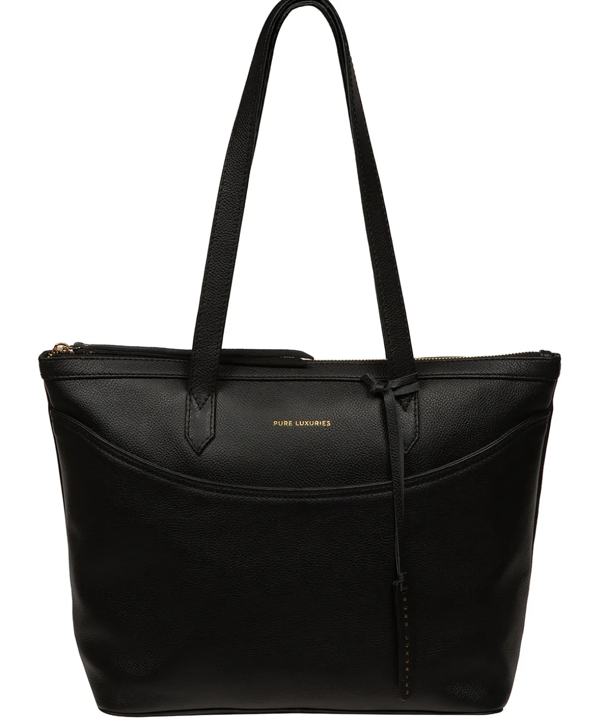 Katya' Black Leather Tote Bag