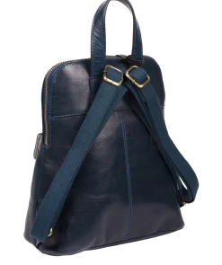 Kendal' Snorkel Blue Leather Backpack