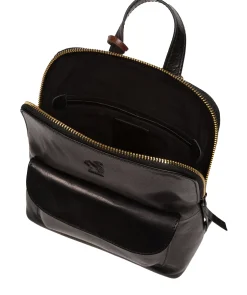 Kerrie' Black Leather Backpack