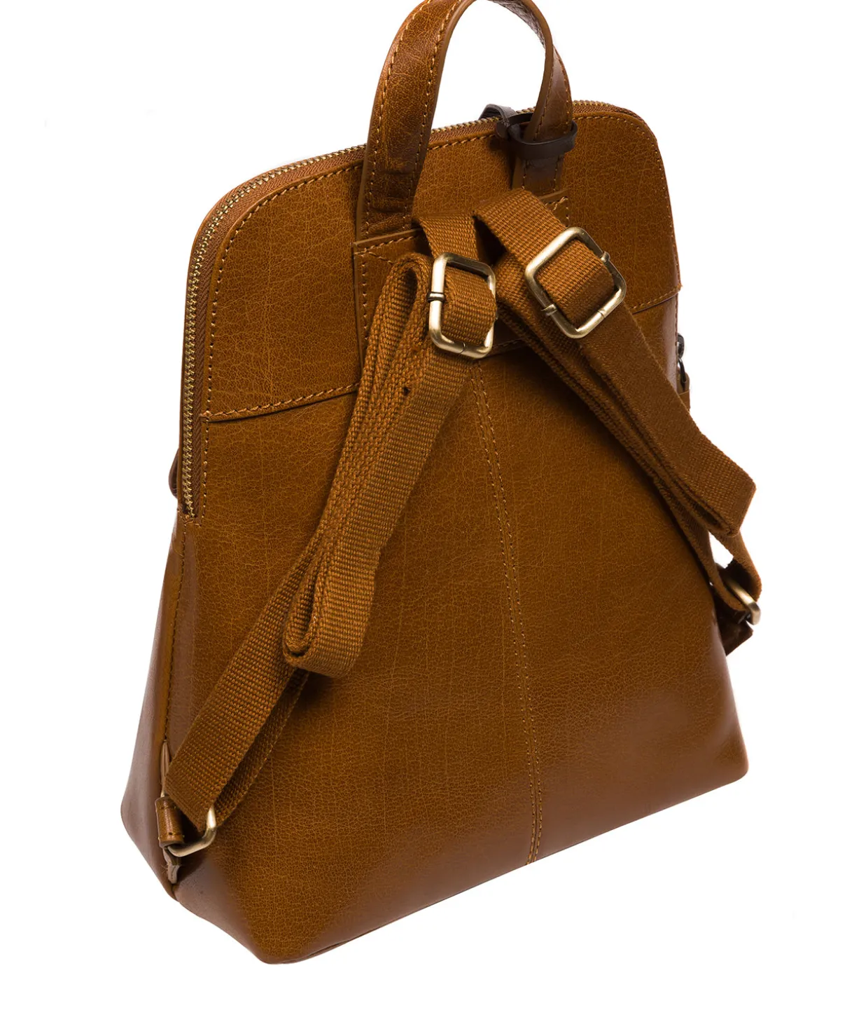 Kerrie' Dark Tan Leather Backpack