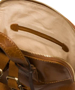Kerrie' Dark Tan Leather Backpack