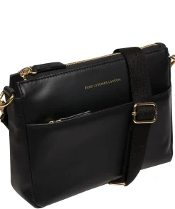 Kerry' Black Leather Cross Body Bag