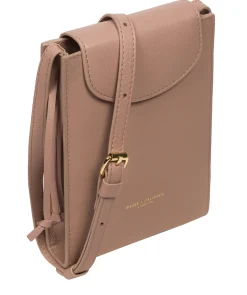 Kiana' Blush Pink Nappa Leather Cross Body Phone Bag