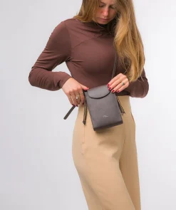Kiana' Hot Fudge Nappa Leather Cross Body Phone Bag