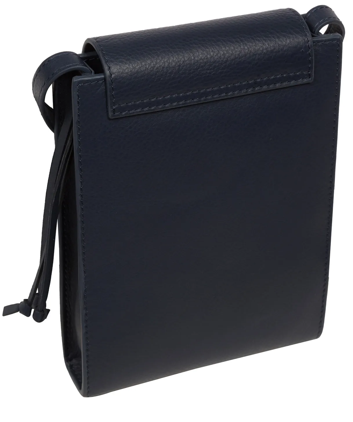 Kiana' Navy Nappa Leather Cross Body Phone Bag