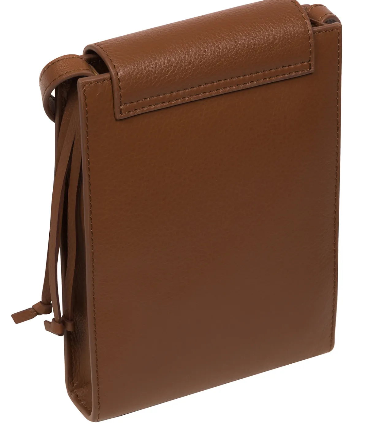 Kiana' Tan Nappa Leather Cross Body Phone Bag