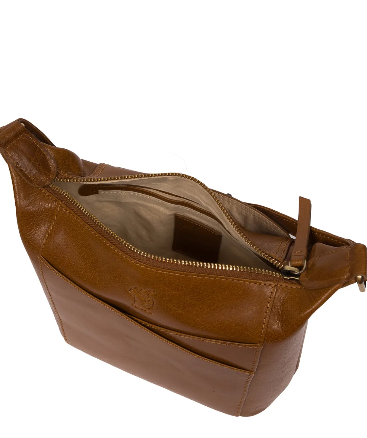 Kiki' Dark Tan Leather Shoulder Bag