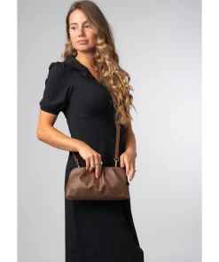 Kimberly' Chestnut Leather Cross Body & Clutch Bag