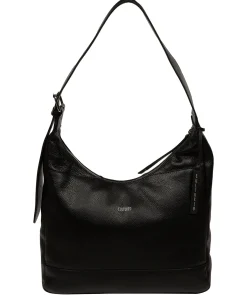 Kovo' Black Leather Shoulder Bag