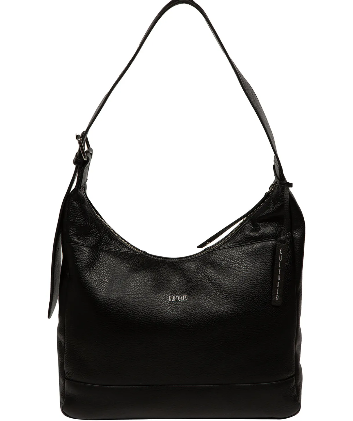 Kovo' Black Leather Shoulder Bag
