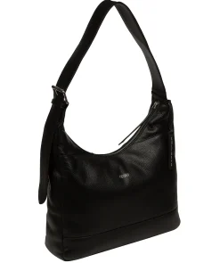 Kovo' Black Leather Shoulder Bag