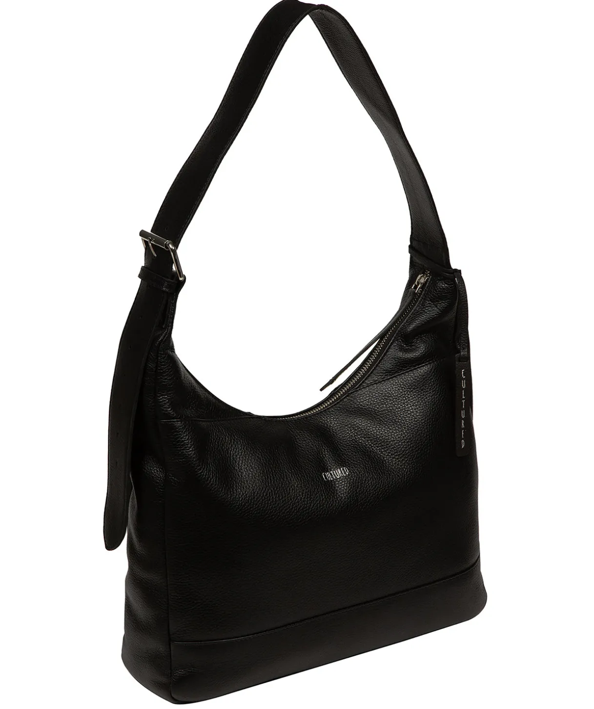Kovo' Black Leather Shoulder Bag