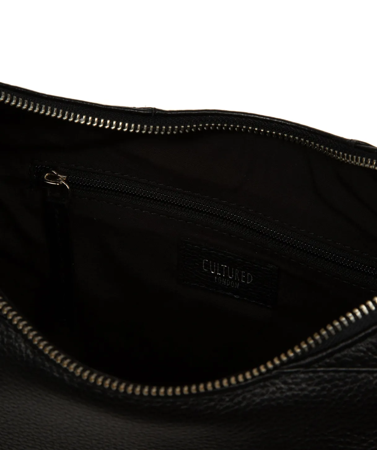 Kovo' Black Leather Shoulder Bag