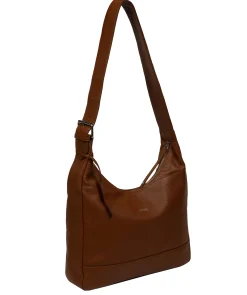 Kovo' Rich Tan Leather Shoulder Bag