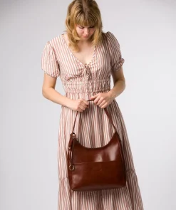 Kyra' Conker Brown Leather Tote Bag