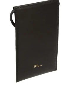 Lana' Black Nappa Leather Cross Body Phone Bag