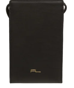 Lana' Black Nappa Leather Cross Body Phone Bag