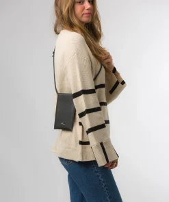 Lana' Black Nappa Leather Cross Body Phone Bag