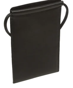 Lana' Black Nappa Leather Cross Body Phone Bag