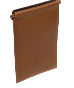 Lana' Chestnut Nappa Leather Cross Body Phone Bag
