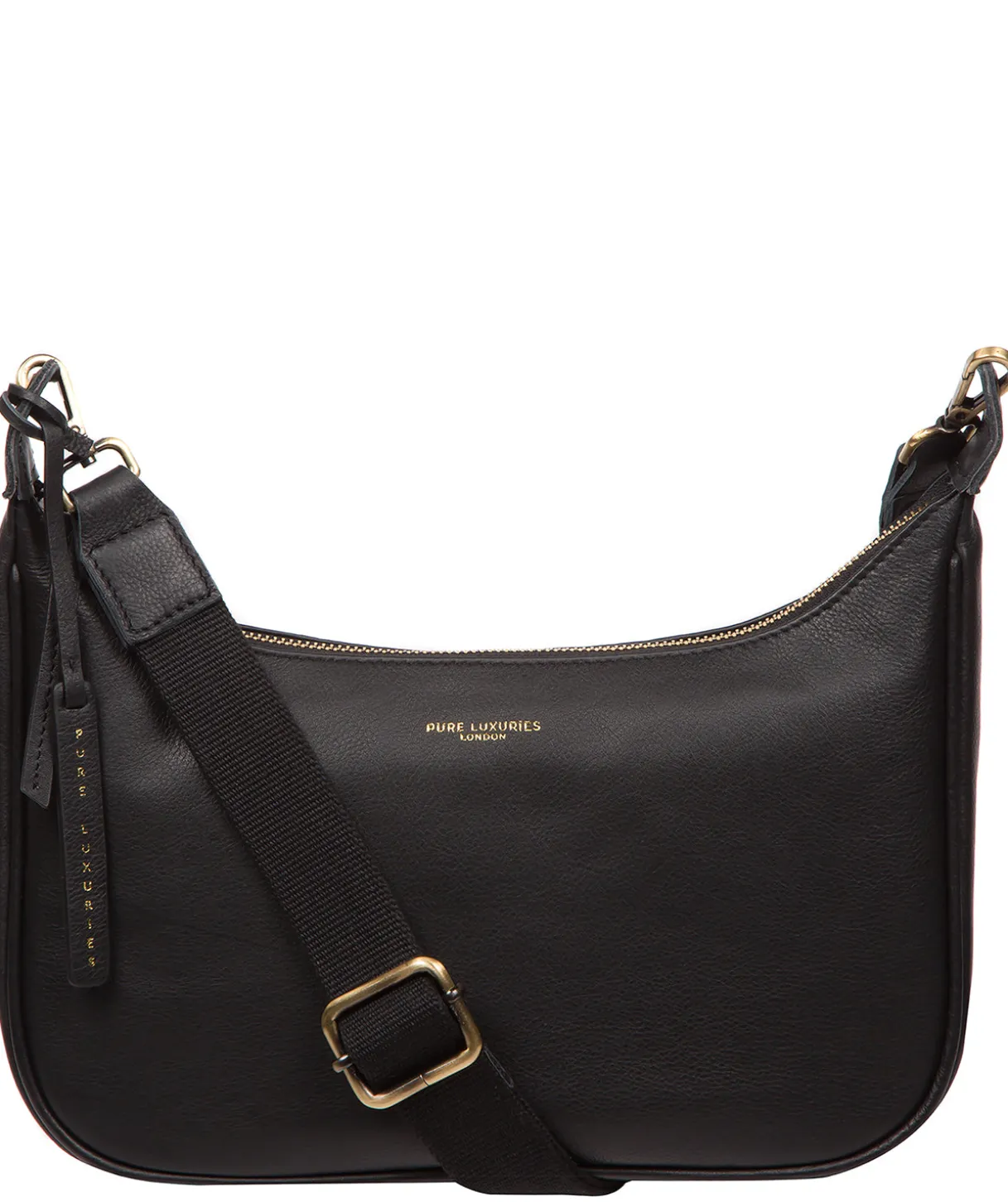 Lancaster' Black Leather Cross Body Bag