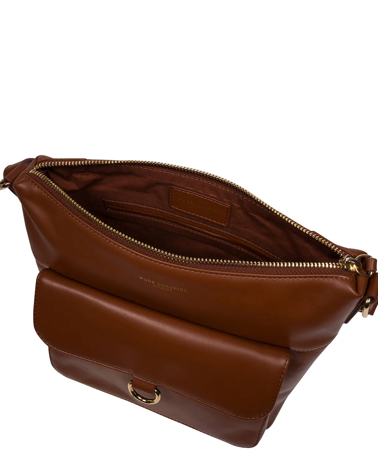 Laura' Caramel Leather Cross Body Bag