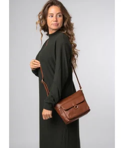Laura' Caramel Leather Cross Body Bag