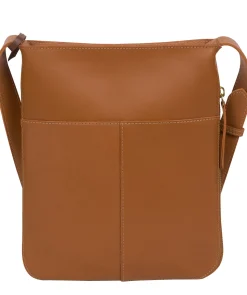 Lautner' Saddle Tan Vegetable-Tanned Leather Cross Body Bag