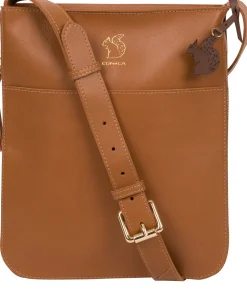 Lautner' Saddle Tan Vegetable-Tanned Leather Cross Body Bag