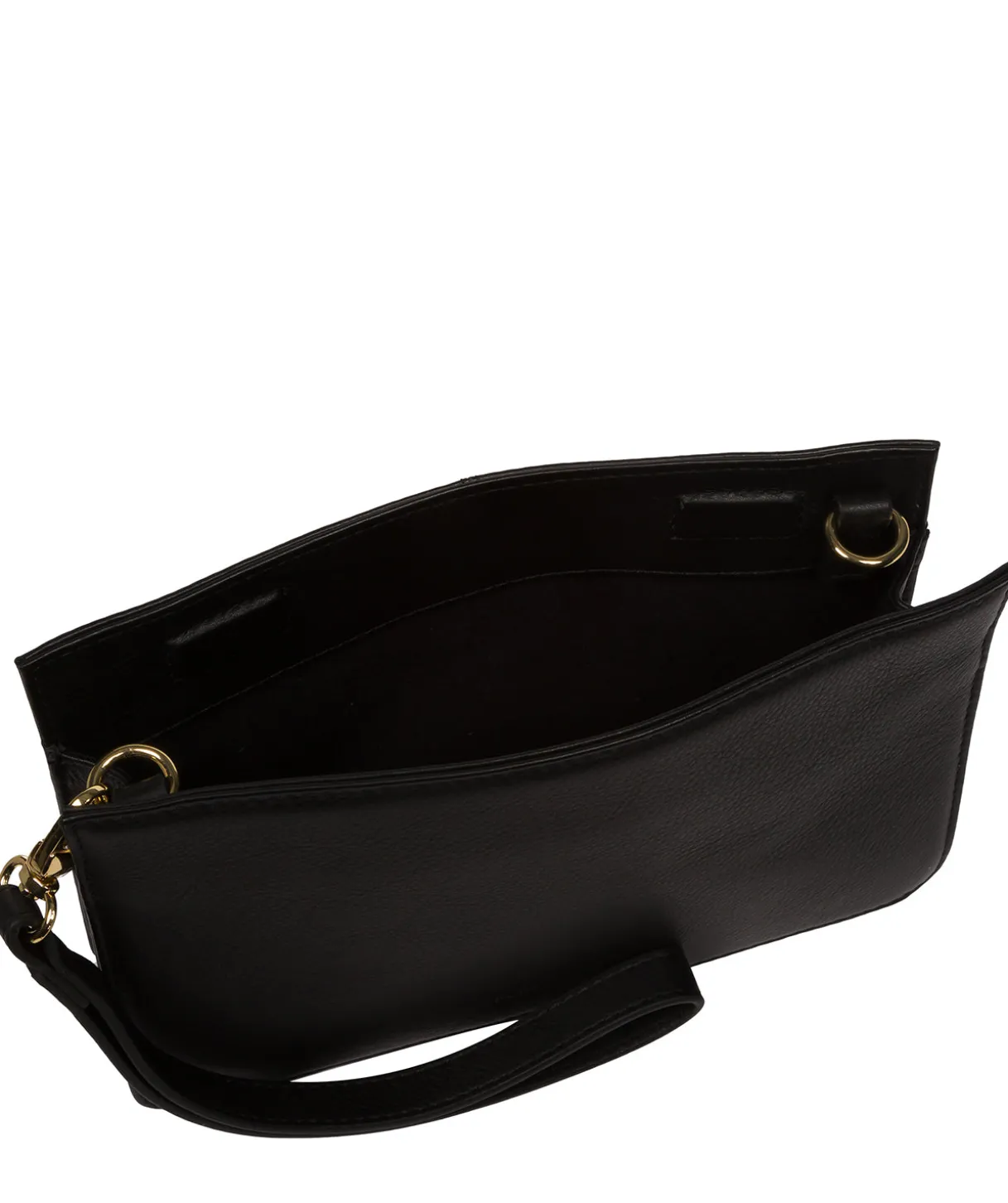 Layla' Black Nappa Leather Clutch Phone Bag