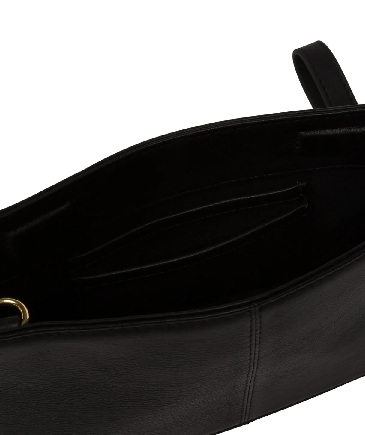 Layla' Black Nappa Leather Clutch Phone Bag