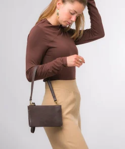 Layla' Hot Fudge Nappa Leather Grab Clutch Phone Bag